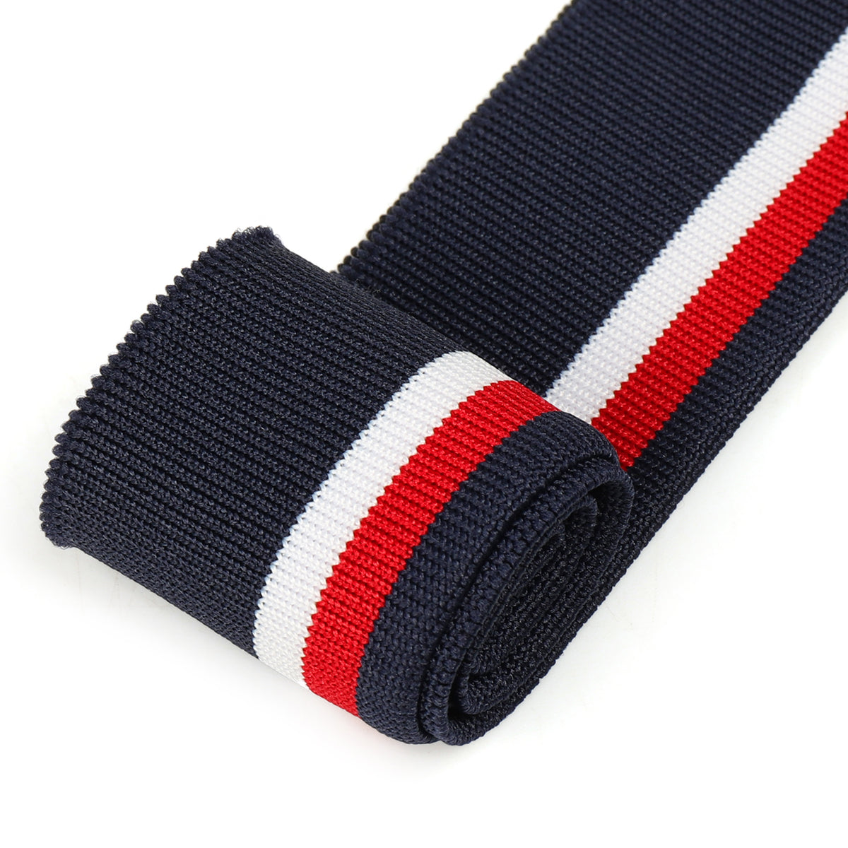 Чизиқли кўк трикотажли манжет-подвяз