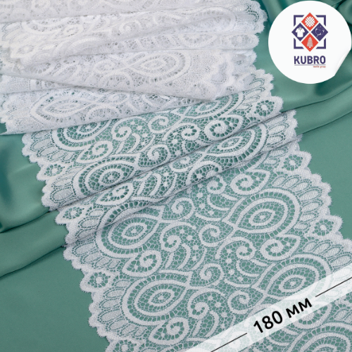 Стрейч-кружева, эни 180мм, ранги №100 қизил, қадоғи 25м.