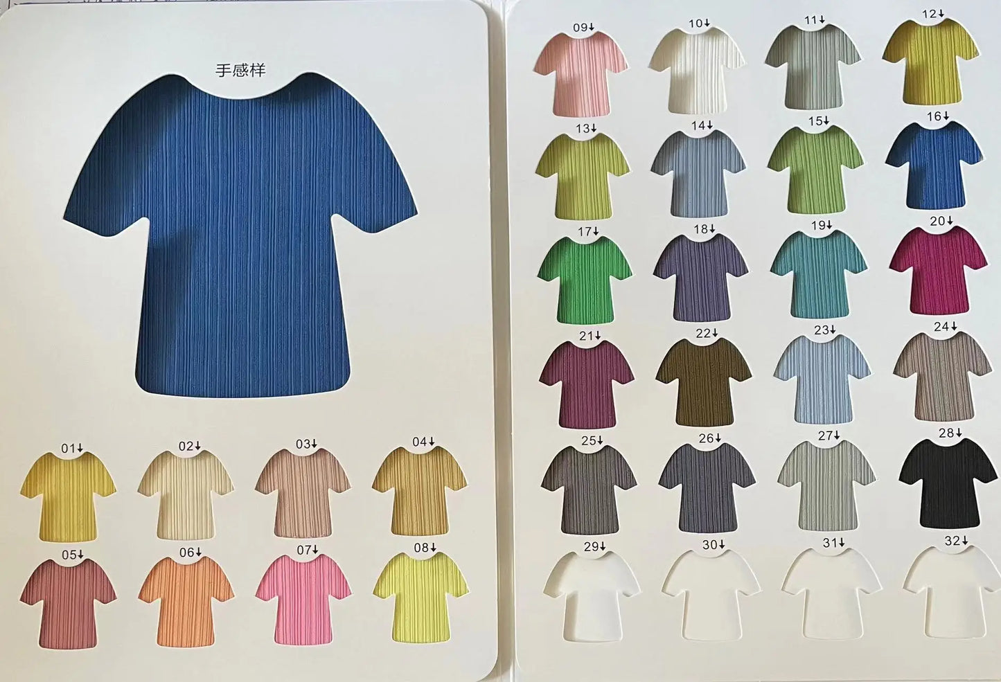 Янги баҳор/ёз мавсуми учун муздек ефектли ипаксимон плиссирланган (қиррали) чизиқли трикотаж мата — 4 томонлама чўзиладиган стрейч тузилиши билан, футболка ва сарафанлар учун мос