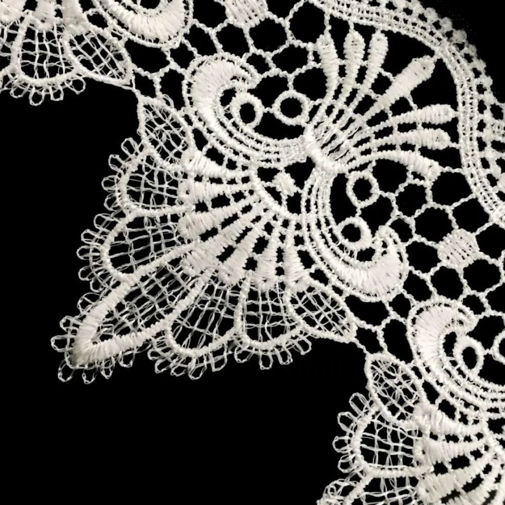 СЖ-ФНЛ1001 Юқори сифатли гипур дантелли трим Сувда эрувчан дантелли