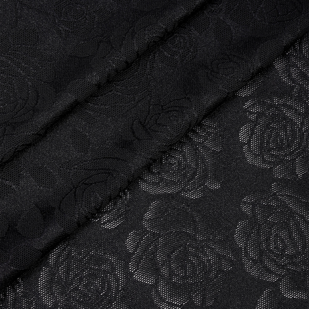 Эластик тор мато жаккард, 155 г/м², кенглиги 120см, ранги қора