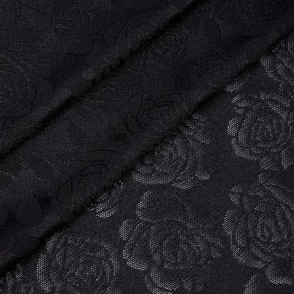 Эластик тор мато жаккард, 155 г/м², кенглиги 120см, ранги қора