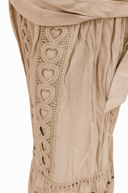 Аёллар учун тайёр кўйлак модели ён қисми кружеваси