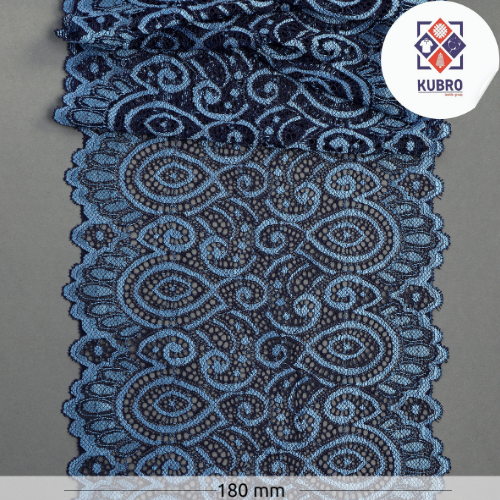 Стрейч-кружева, эни 180мм, ранги №100 қизил, қадоғи 25м.