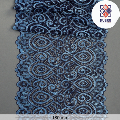 Стрейч-кружева, эни 180мм, ранги №100 қизил, қадоғи 25м.