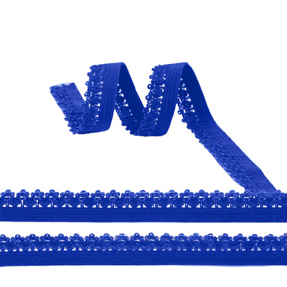 Ички кийим учун ажурли резинка, 12 мм, қора ранг, 1000 метрлик ўрам.