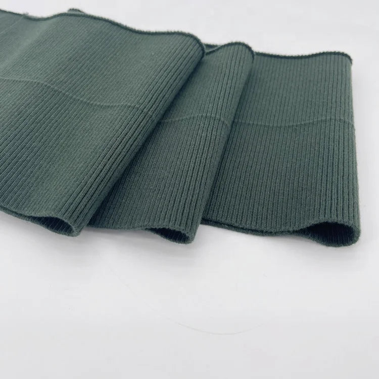 95% пахта ва 5% спандексдан тўқилган экологик тоза рибана трикотаж — манжет ва подол (пастки қирра) безаклари учун мос материал