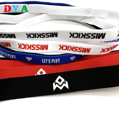 Заводнинг махсус босилган логотипи Тширт бўйин лентаси учун нейлон эластик тасмалар