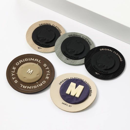 Шахсийлаштирилган логотип кийим тери ёрлиғи махсус жинси шимлар ПУ тақлид тери патч кийим тери ёрлиғи