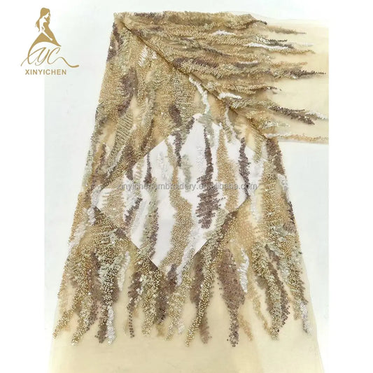 Юқори сифатли гипур дантелли матолар паетли бонсуклар дантеллар аёллар либослари учун кашта тикилган матолар