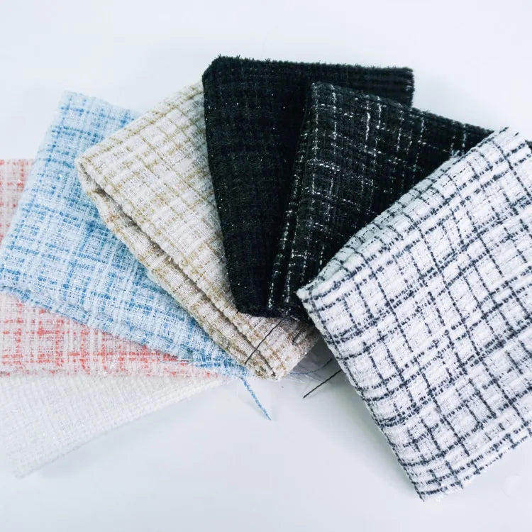 Замонавий тренддаги чўзиладиган твид мата – 10 йиллик тажрибага эга ишлаб чиқарувчидан юқори сифатли жун твид мата