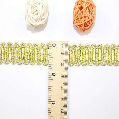 Гипур тўрли трим Ретро каштадўзлик Рангли лента тўлқинли олтин дантелли кийим аксессуарлари