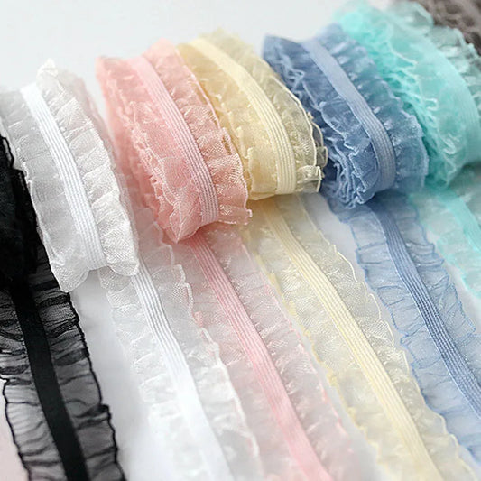 Тикув аксессуарлари кийим тўрли эластик тўқув тасмаси дантелли эластик камар тўқув тасмаси ички кийим либослари учун