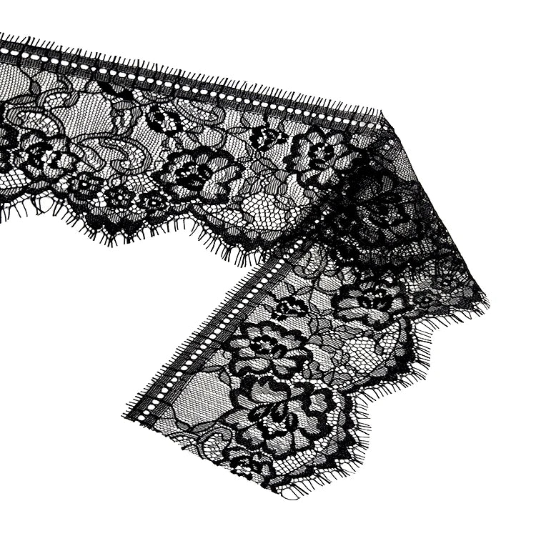 11 см қора ва оқ гипур дантелли кўйлак учун тўқилган тўрли трим нақшли дантелли трим