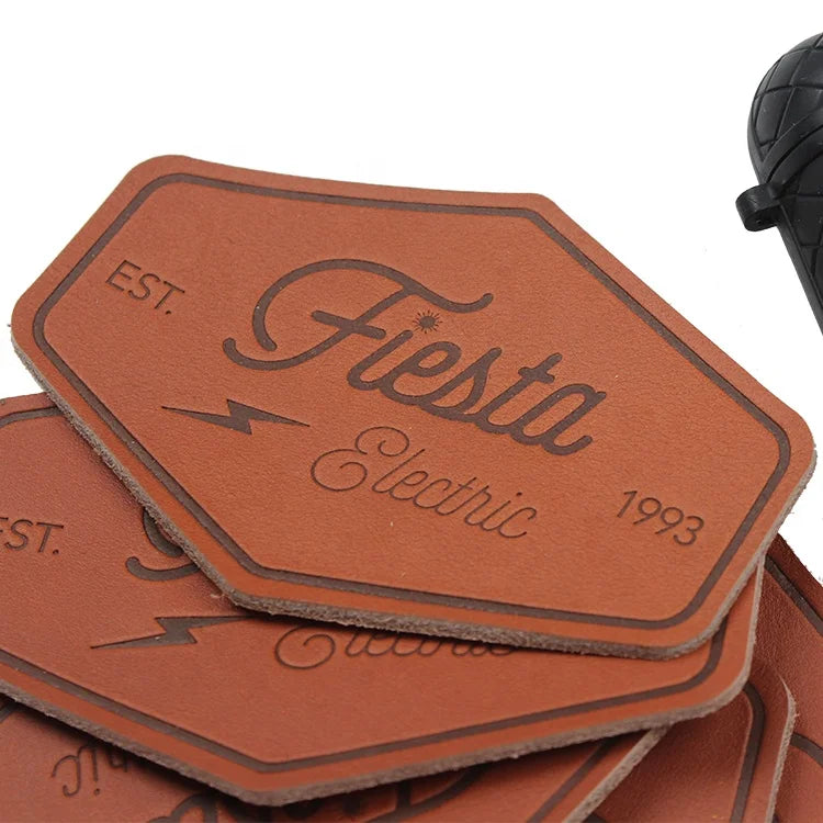 Завод нархи махсус бренд логотипи джинсы шимлар учун ҳақиқий теридан тикилган