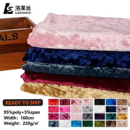 95% Полестер 5% Спандех муз бахмал тўқув трикотаж спандекс мато Роллс Тўй пардалари учун майдаланган бахмал мато