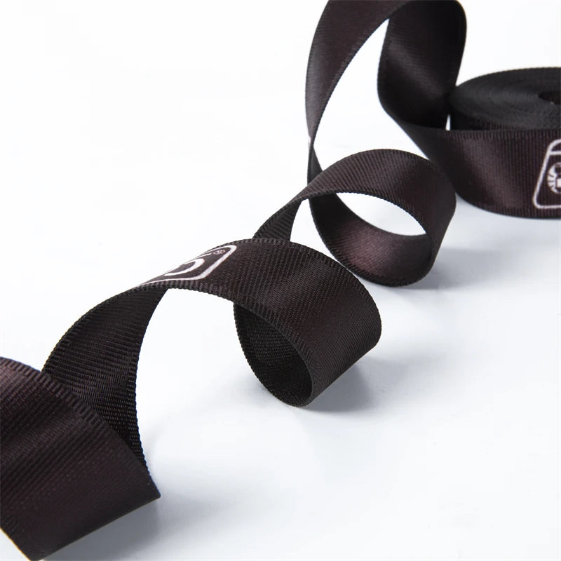 ЖУДE махсус ОДМ сублимация логотипи нақшли босма лента иссиқлик ўтказувчан полиестер босилган тўқув тасмалари