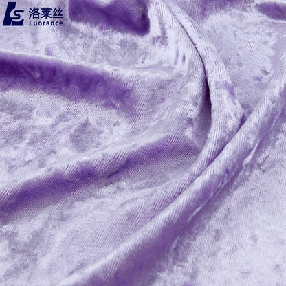 95% Полестер 5% Спандех муз бахмал тўқув трикотаж спандекс мато Роллс Тўй пардалари учун майдаланган бахмал мато