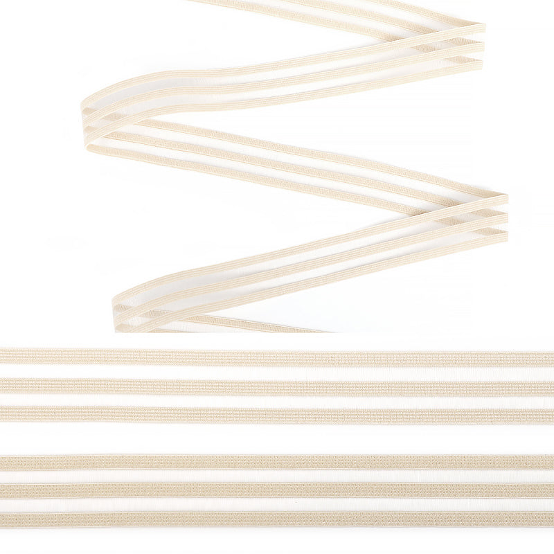 Декоратив ички кийим резинкаси, шаффоф қўшимчали, Нейлон, 20 мм, тўқ қизил, 30м.