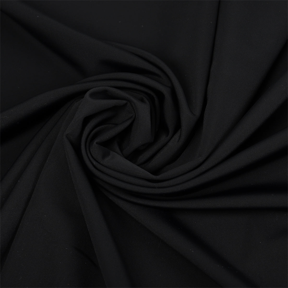 Трикотаж мато бифлекс, мот қарашли, 200 г/м², 82% нейлон, 18% спандекс, кенглиги 150см, ранги — қора