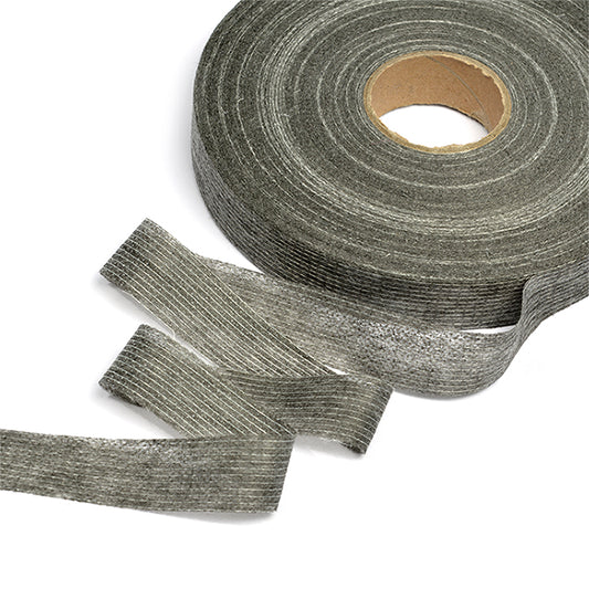Лента KUBRO TEXTILE нитепрошивная клеевая по долевой 20мм 45г/м² в инд.упаковке серый  рул.100м