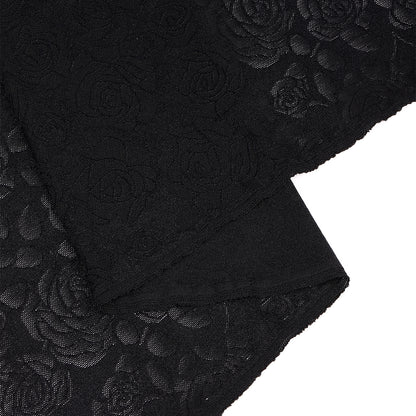 Эластик тор мато жаккард, 155 г/м², кенглиги 120см, ранги қора