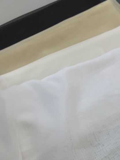 Вуаль мато, 45 г/м², 100% полиэстер, кенглиги 300 см, ранги — оқ