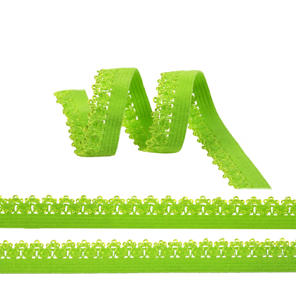 Ички кийим учун ажурли резинка, 12 мм, қора ранг, 1000 метрлик ўрам.