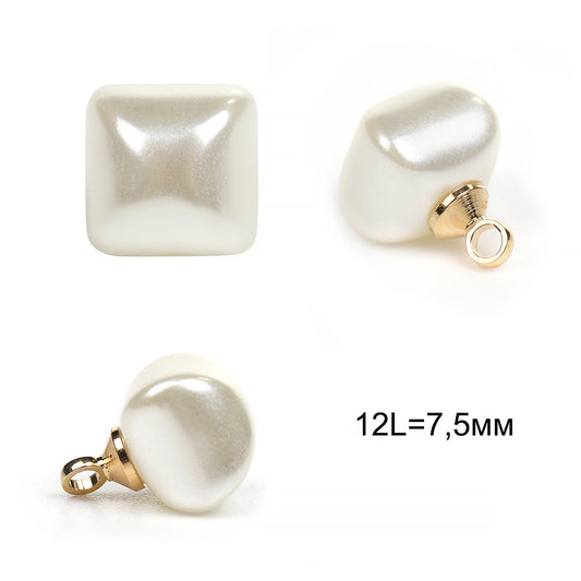 Маржон тусидаги оёқчали пластик тугма