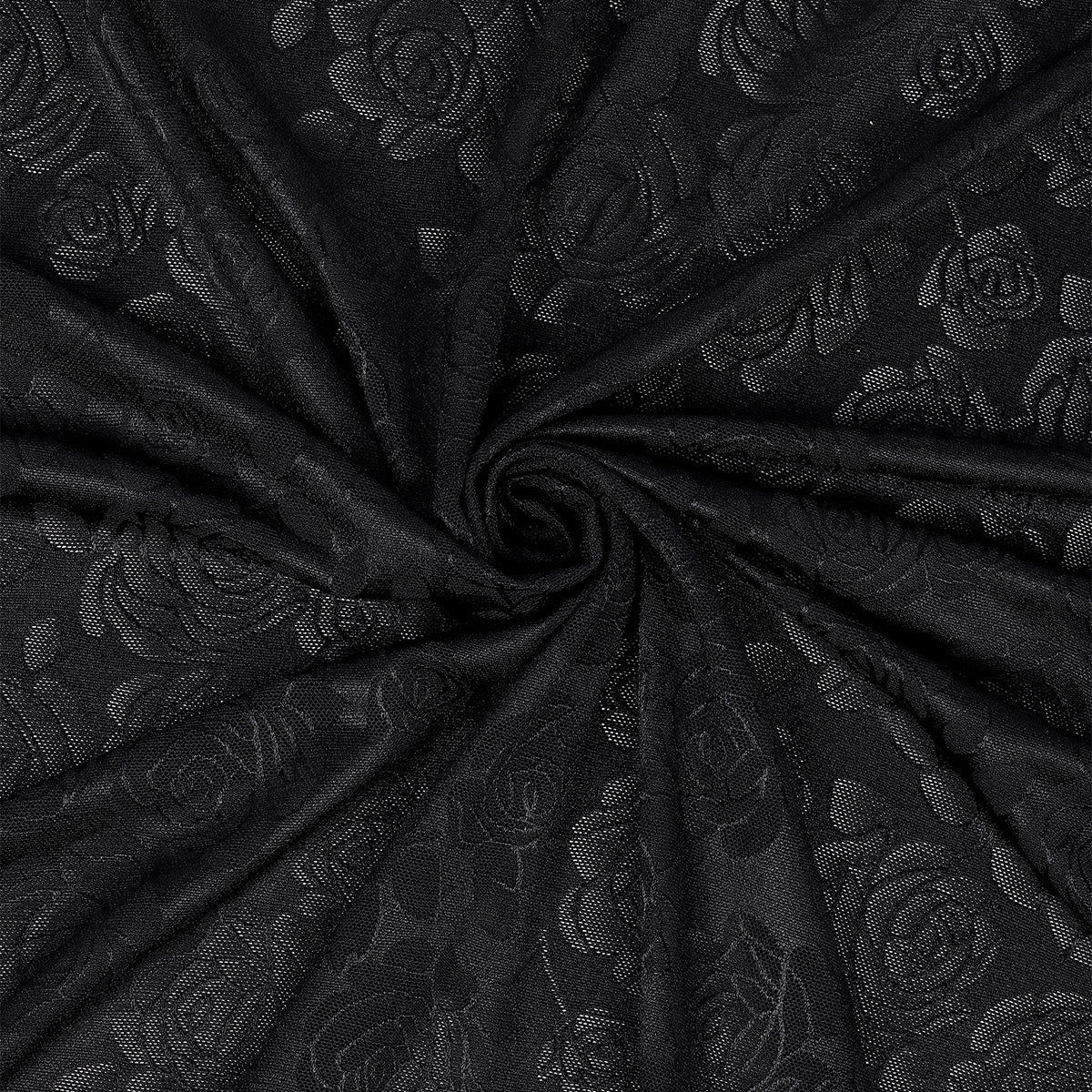 Эластик тор мато жаккард, 155 г/м², кенглиги 120см, ранги қора