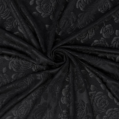 Эластик тор мато жаккард, 155 г/м², кенглиги 120см, ранги қора