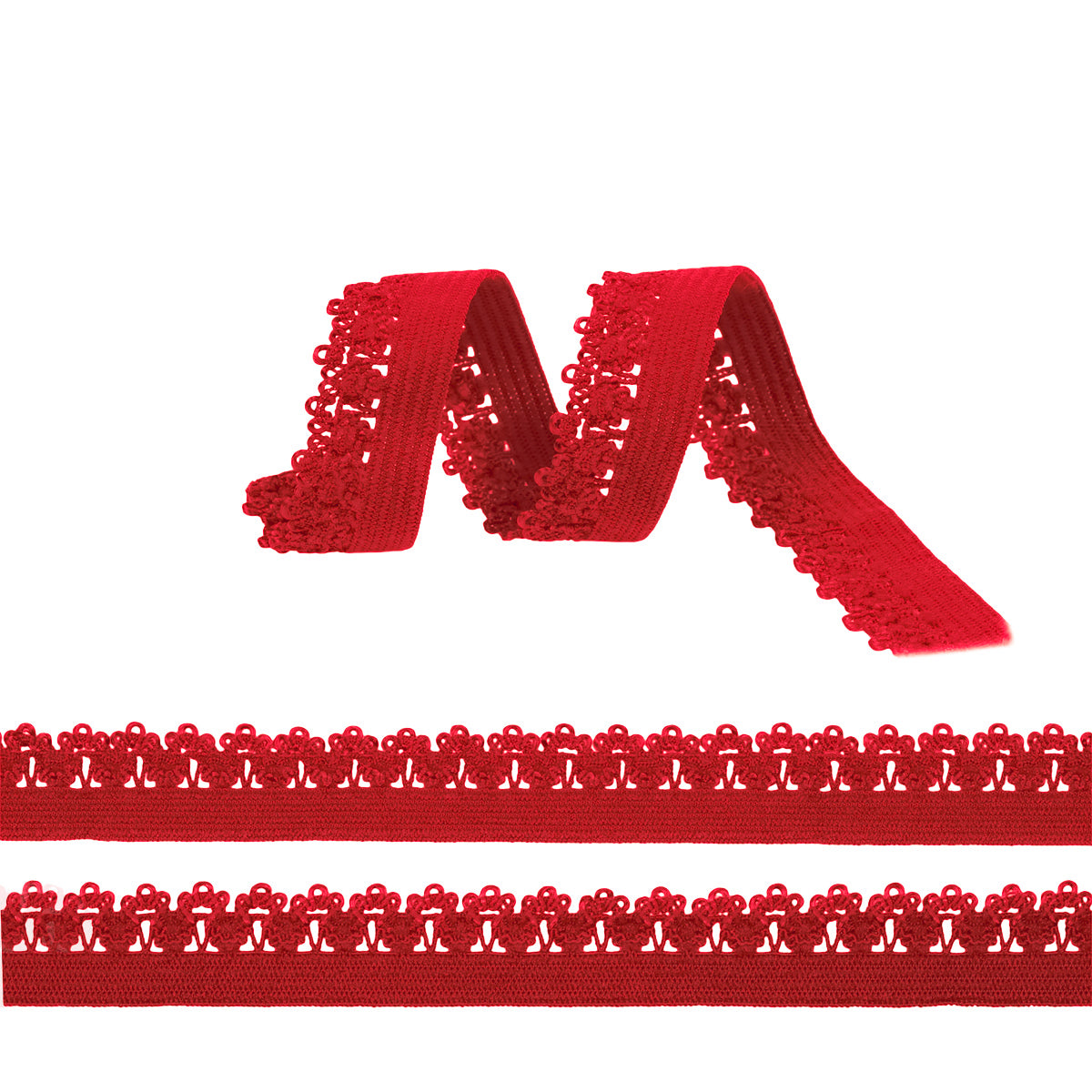 Ички кийим учун ажурли резинка, 12 мм, қора ранг, 1000 метрлик ўрам.